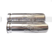 Flame Steel Grips - Silver (image for) Flame Steel Grips - Silver